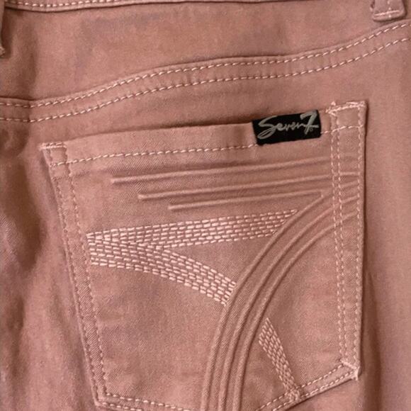Seven 7 jeans Size 7 Mauve Pink Stretch Jeans Skinny - Picture 6 of 6